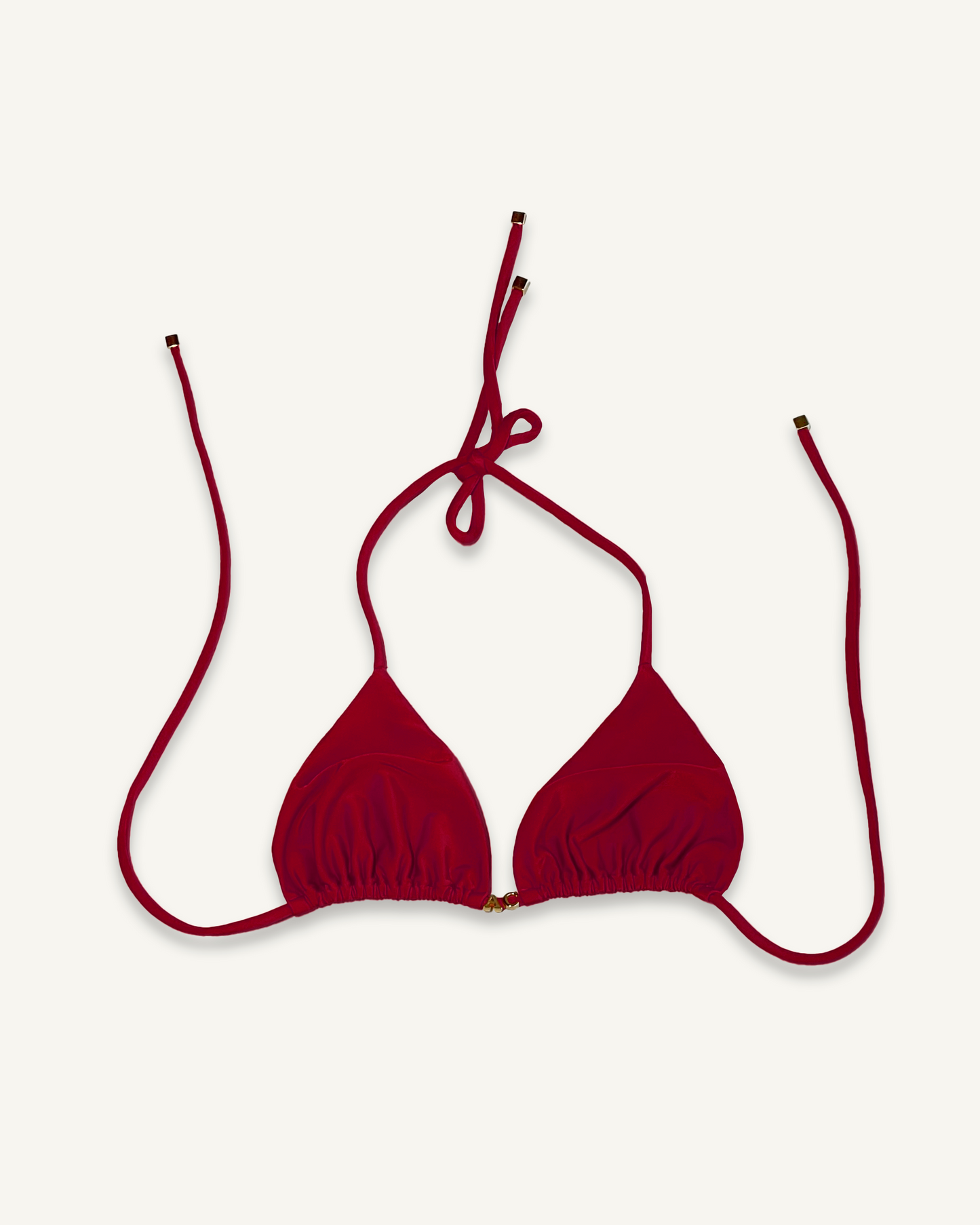 Top Biquíni Cortininha Vermelho Divina Personalizável